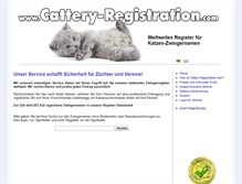 Tablet Screenshot of cattery-registration.com